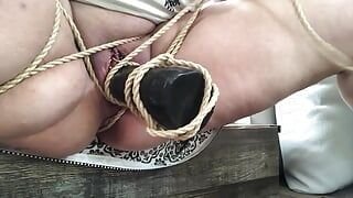 Pregnant MILF fists her pierced huge wet pussy